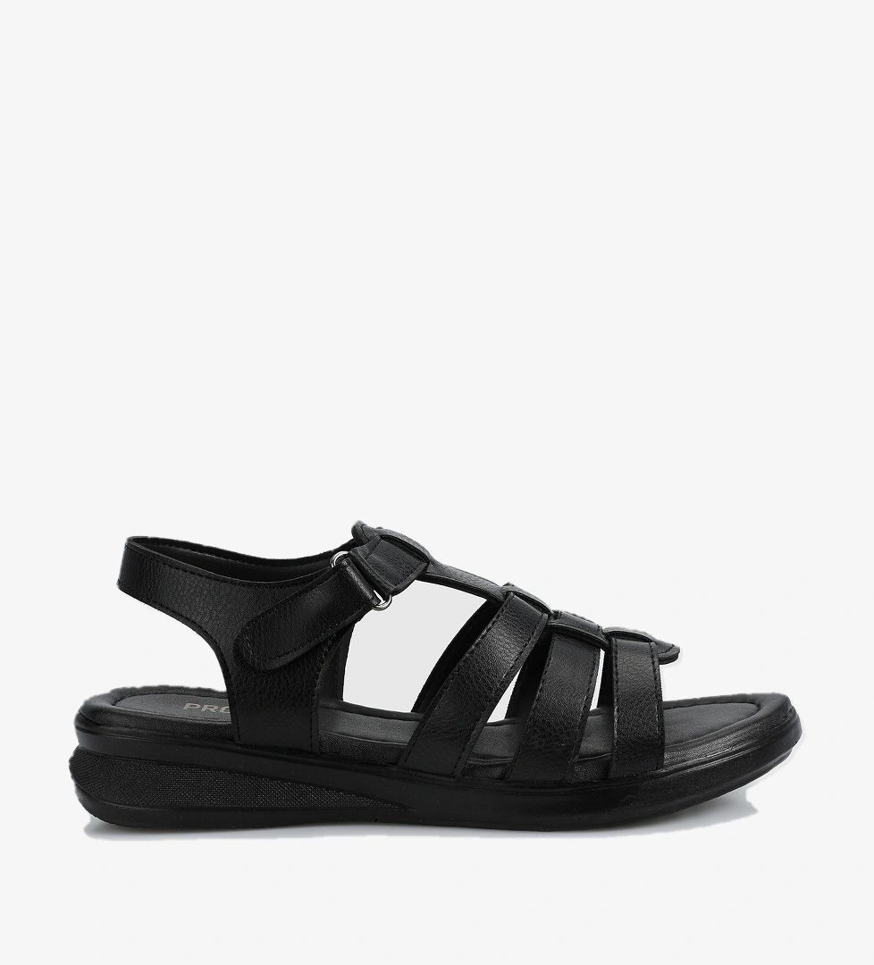 Siyah Kadın Düz Sandalet - Görsel 1