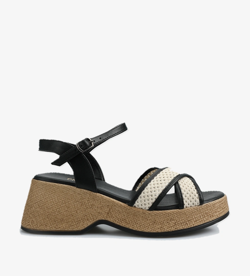 Siyah Kadın Topuklu Sandalet - Görsel 1