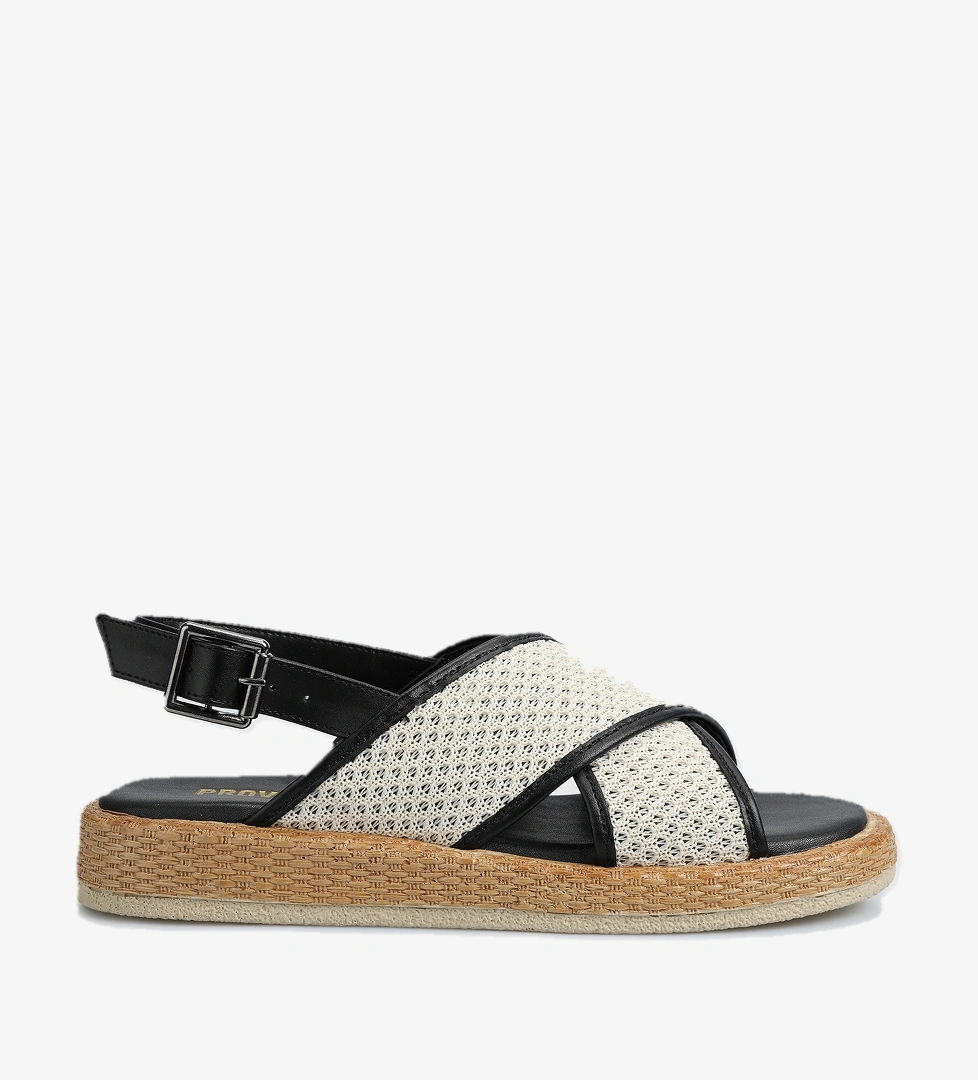 Siyah Kadın Düz Sandalet - Görsel 1