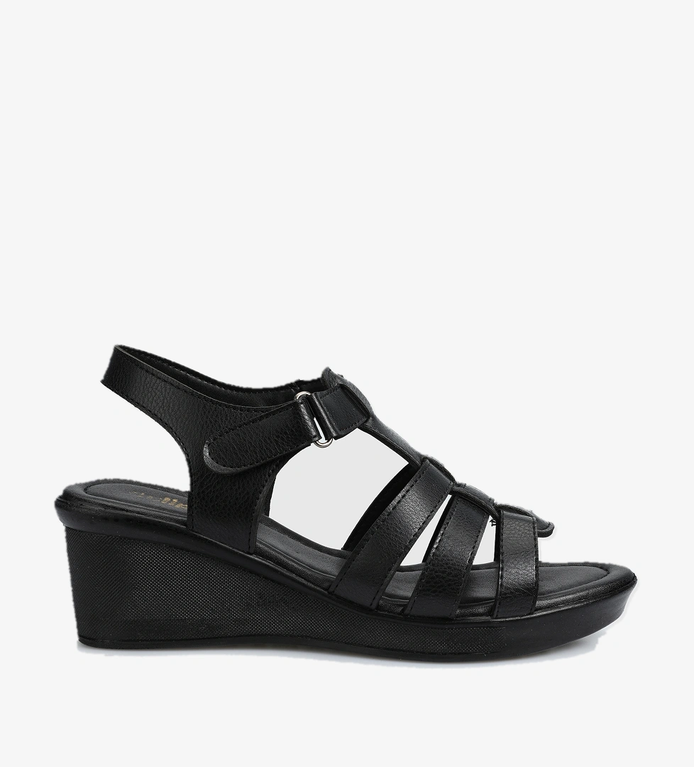 Siyah Kadın Konfor Sandalet - Görsel 1