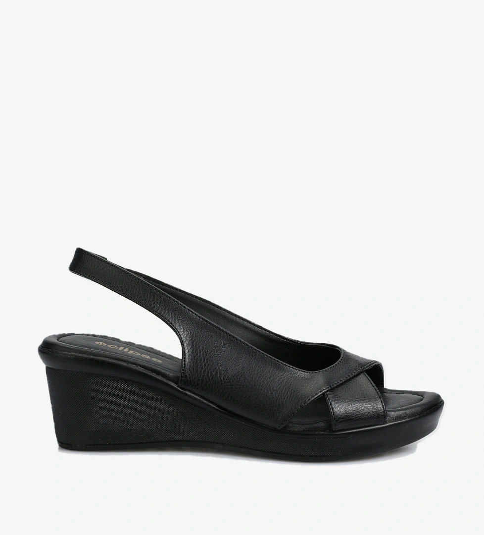 Siyah Kadın Konfor Sandalet - Görsel 1