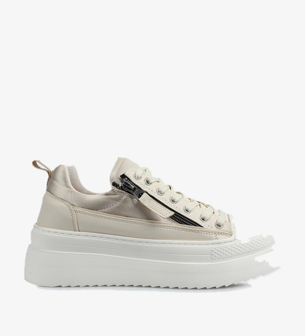 Bej Kadın Sneaker - Görsel 1