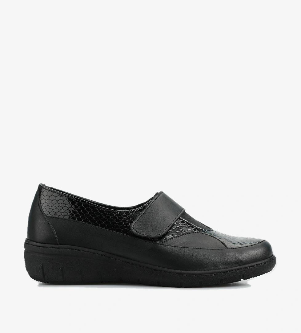 Siyah Deri Kadın Ayakkabı - Görsel 1