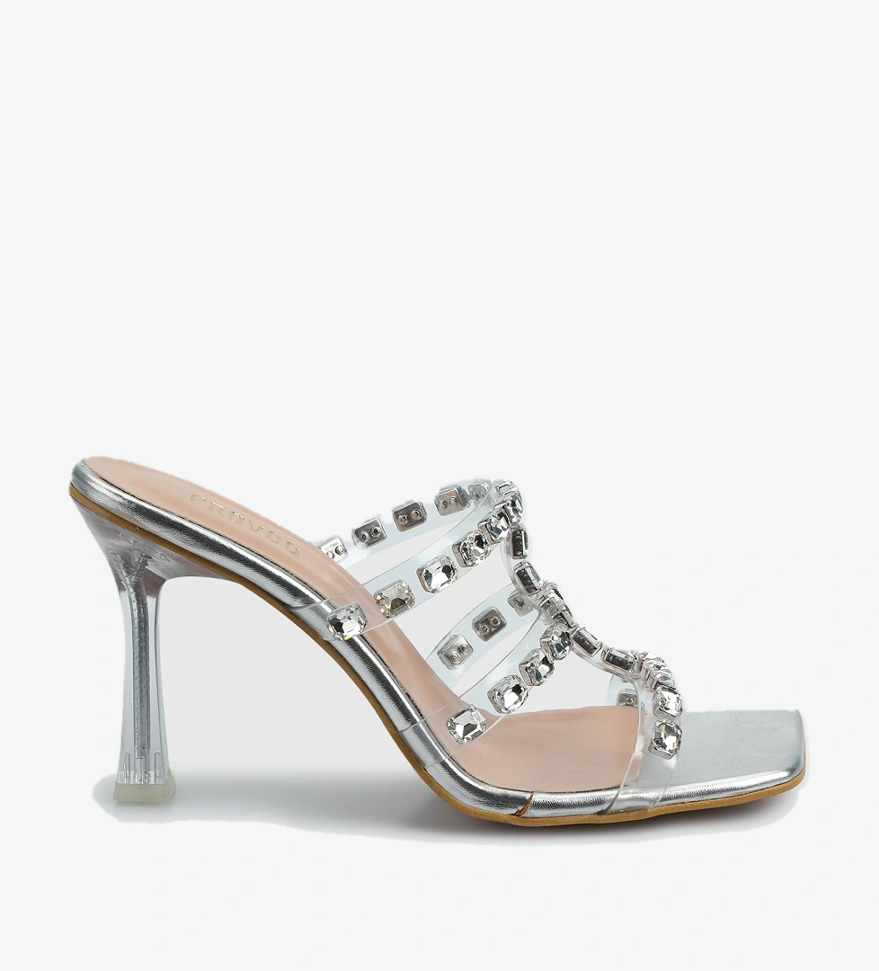 Gümüş Kadın Terlik - Görsel 1