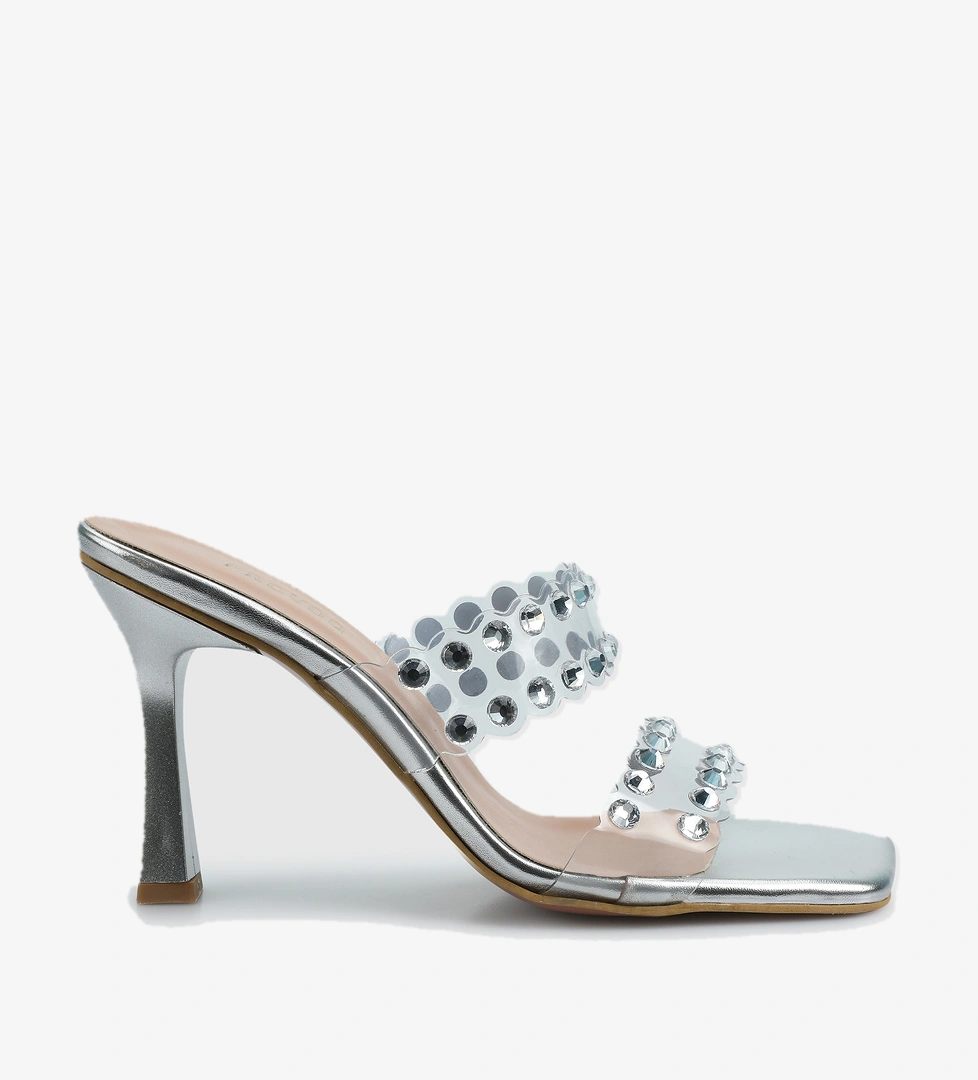 Gümüş Kadın Terlik - Görsel 1