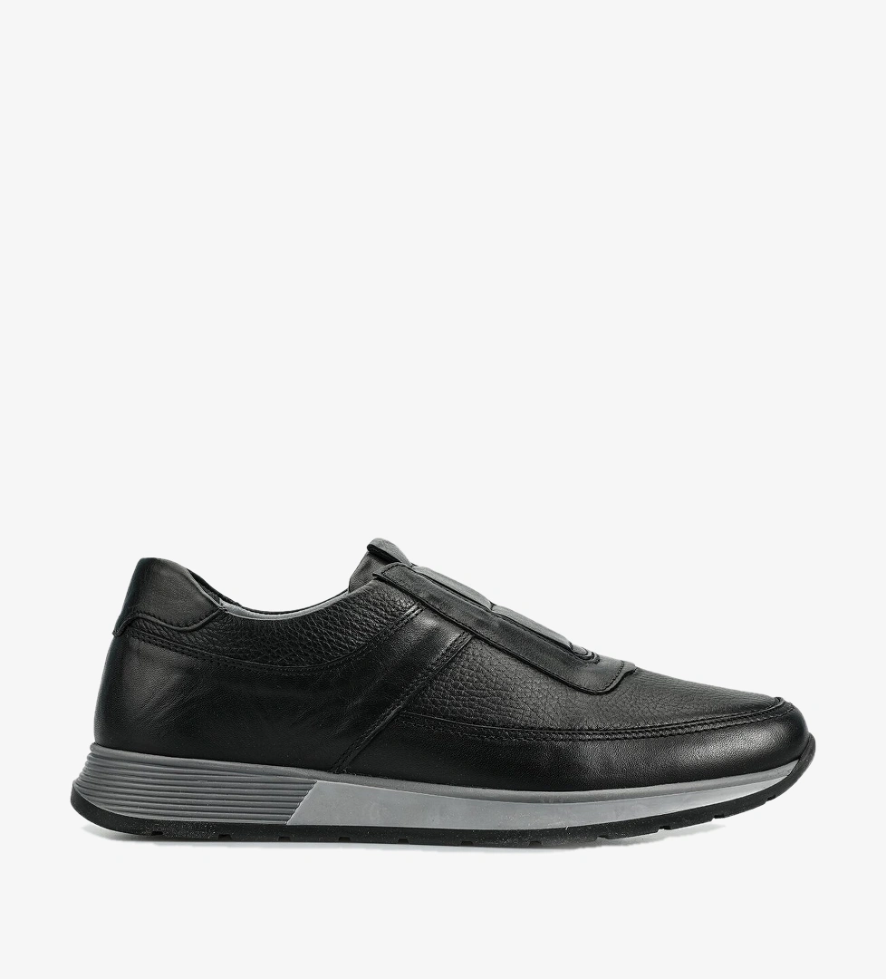 Siyah Deri Erkek Sneaker