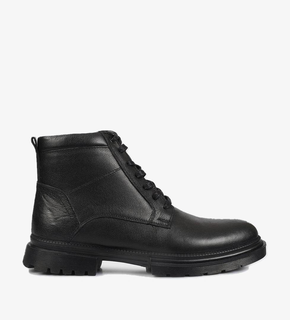Siyah Deri Erkek Bot - Görsel 1