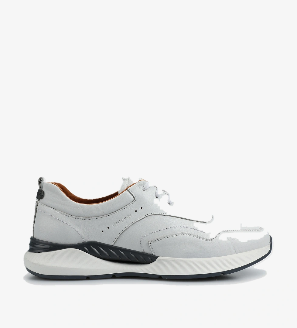 Beyaz Deri Erkek Ayakkabı - Görsel 1