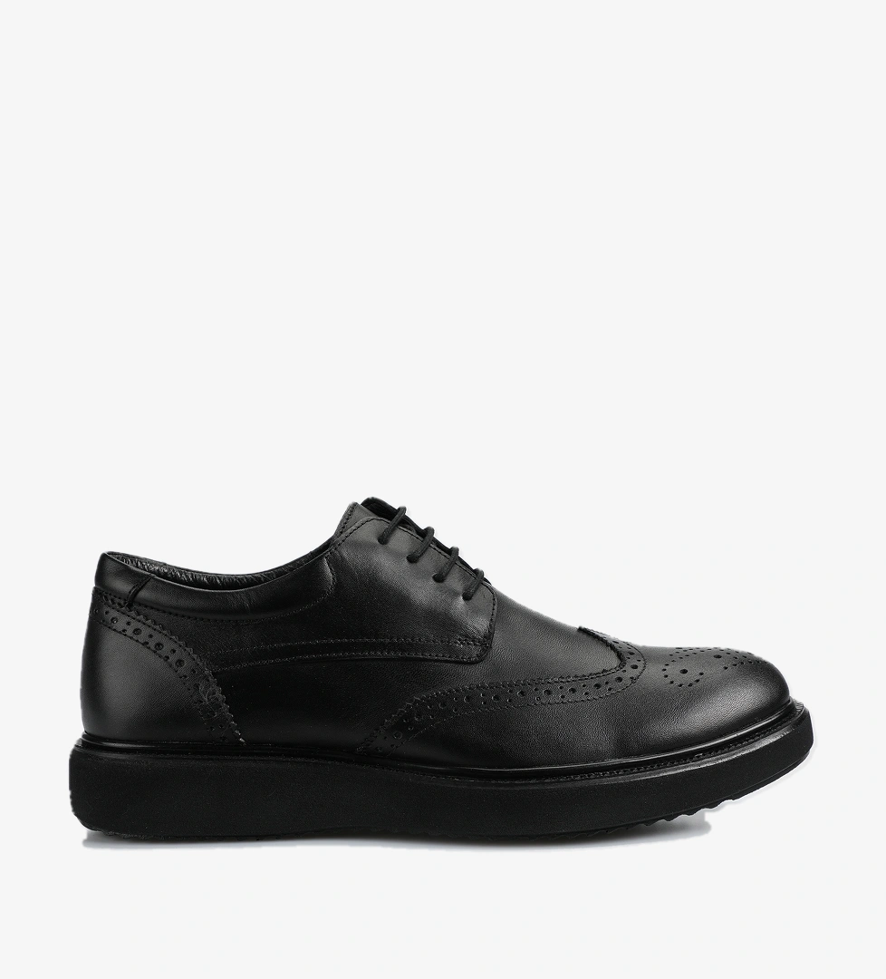 Siyah Deri Erkek Ayakkabı - Görsel 1