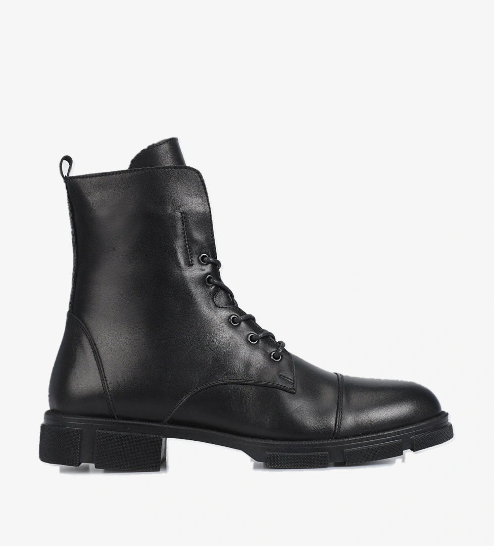 Siyah Deri Erkek Bot - Görsel 1