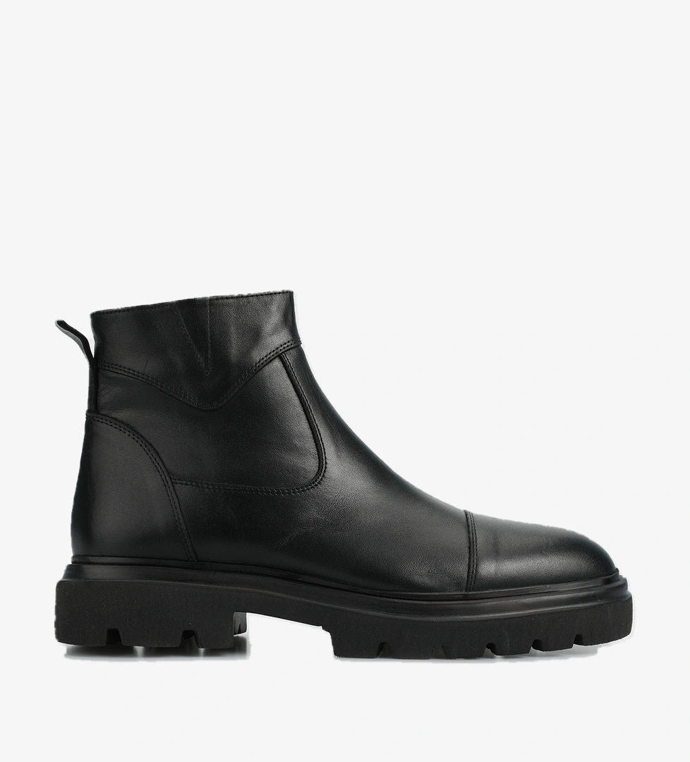 Siyah Deri Erkek Bot - Görsel 1