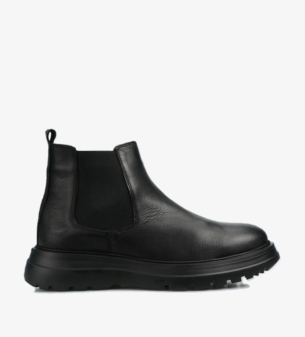 Siyah Deri Erkek Bot - Görsel 1