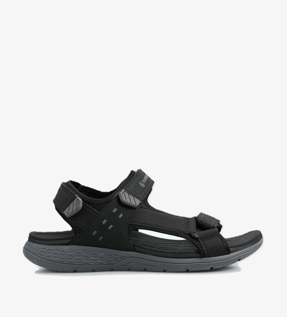 Siyah Erkek Düz Sandalet - Görsel 1