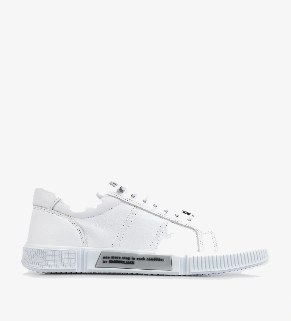 Basel Beyaz Deri Erkek Sneaker - Görsel 1