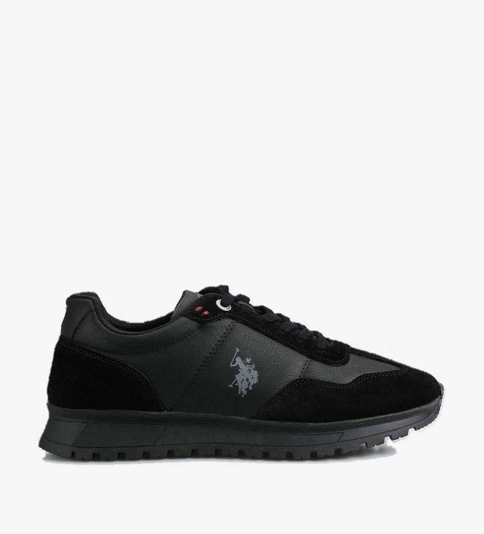 Sheven Siyah Deri Erkek Sneaker - Görsel 1