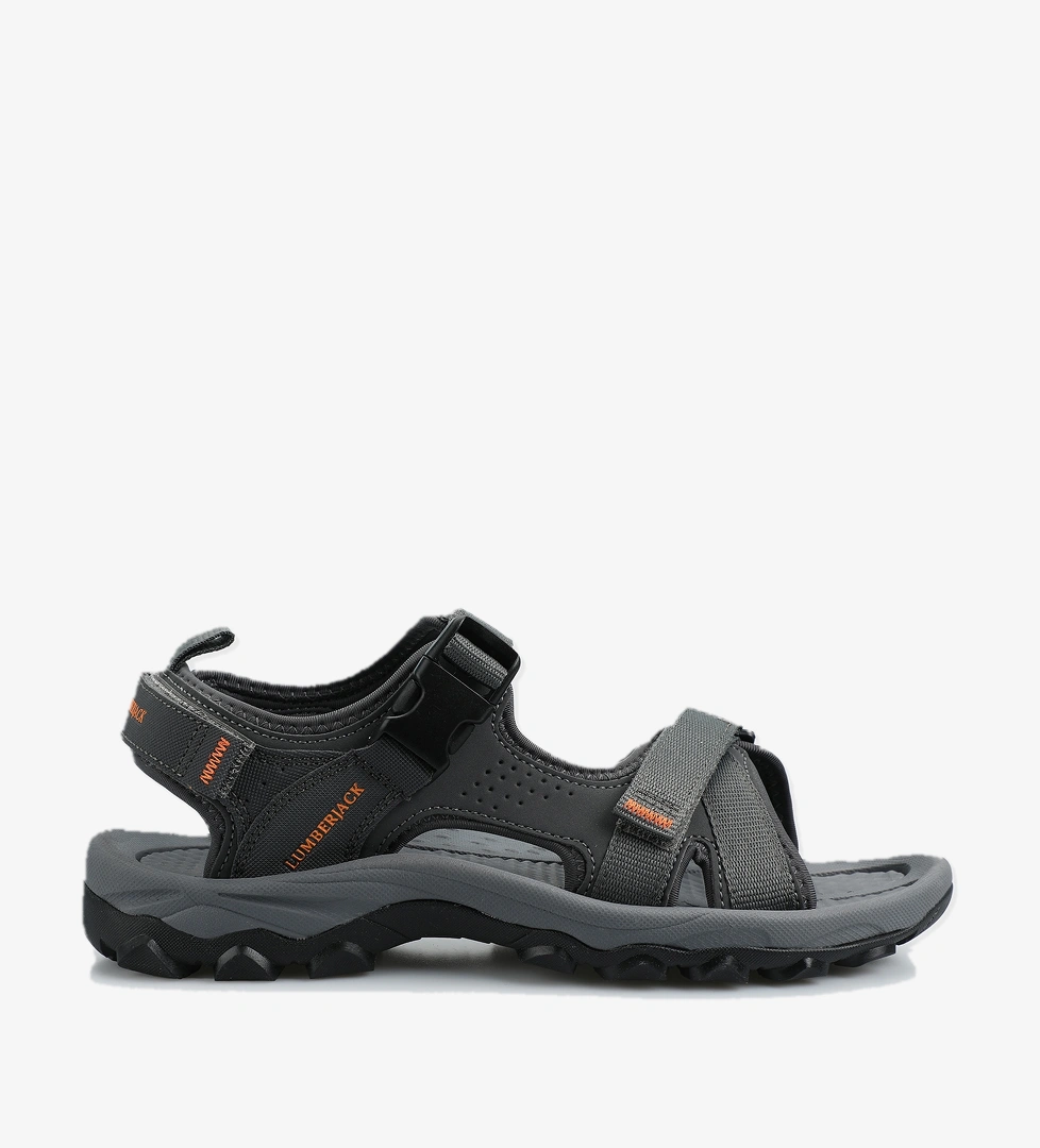 Laggun Gri Erkek Düz Sandalet - Görsel 1