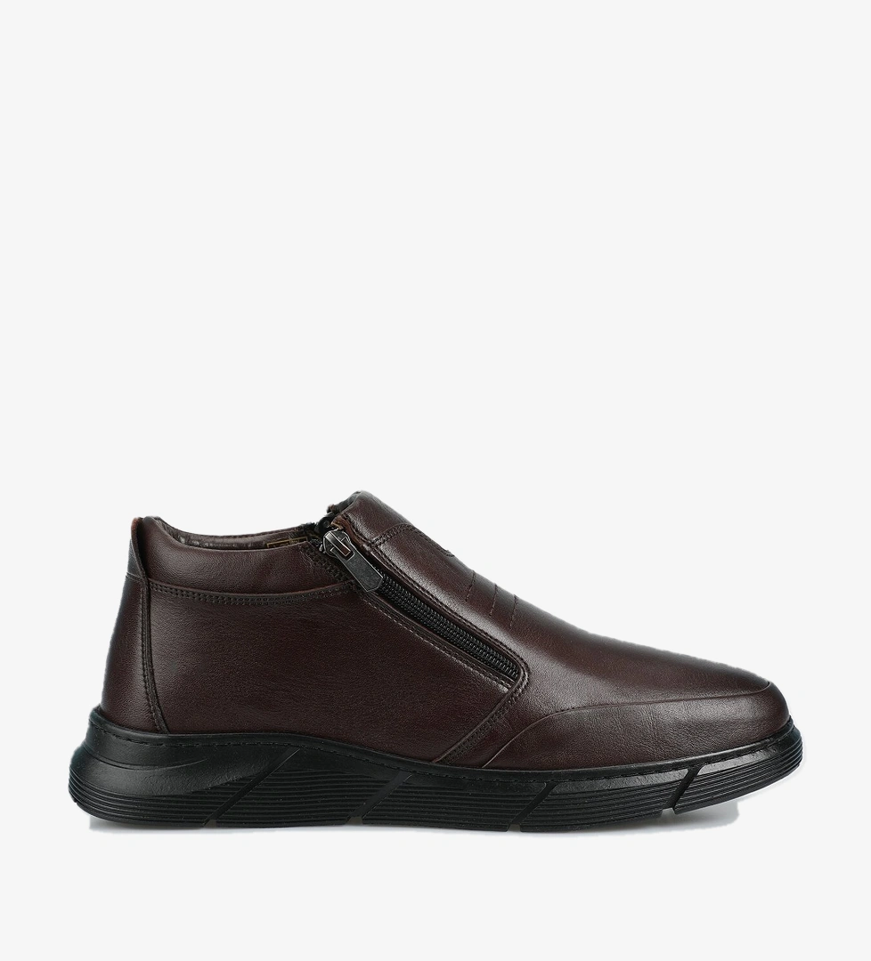 Kahve Deri Erkek Bot - Görsel 1