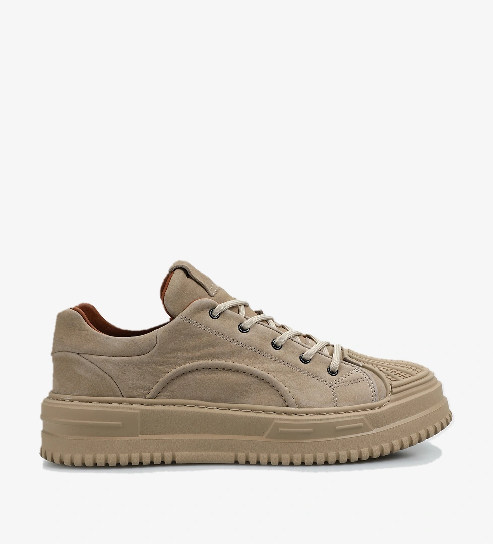 Bej Deri Erkek Ayakkabı - Görsel 1