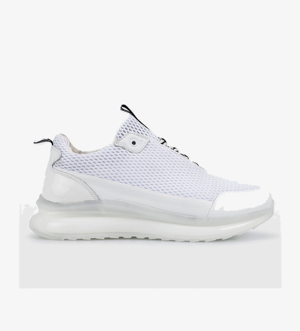 Beyaz Deri Erkek Ayakkabı - Görsel 1