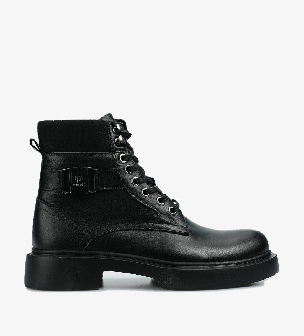 Siyah Deri Erkek Bot - Görsel 1