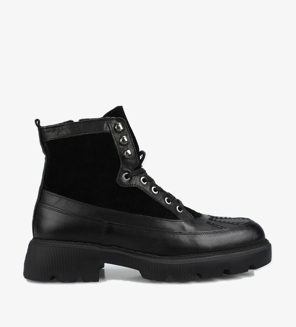 Siyah Deri Erkek Bot - Görsel 1