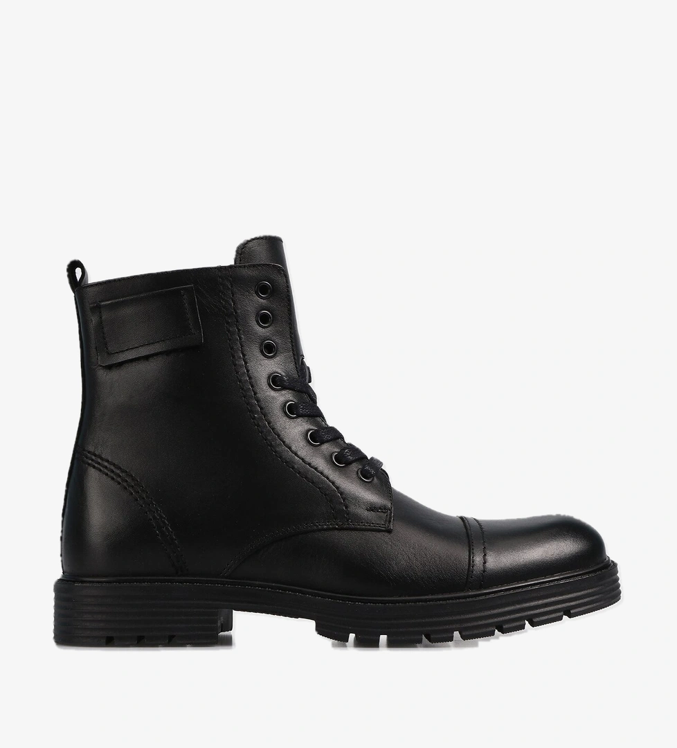 Siyah Deri Erkek Bot - Görsel 1