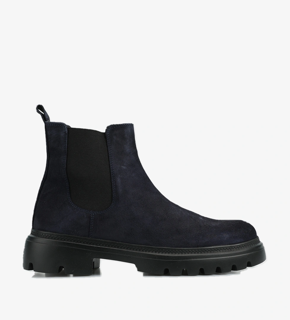 Lacivert Deri Erkek Bot - Görsel 1