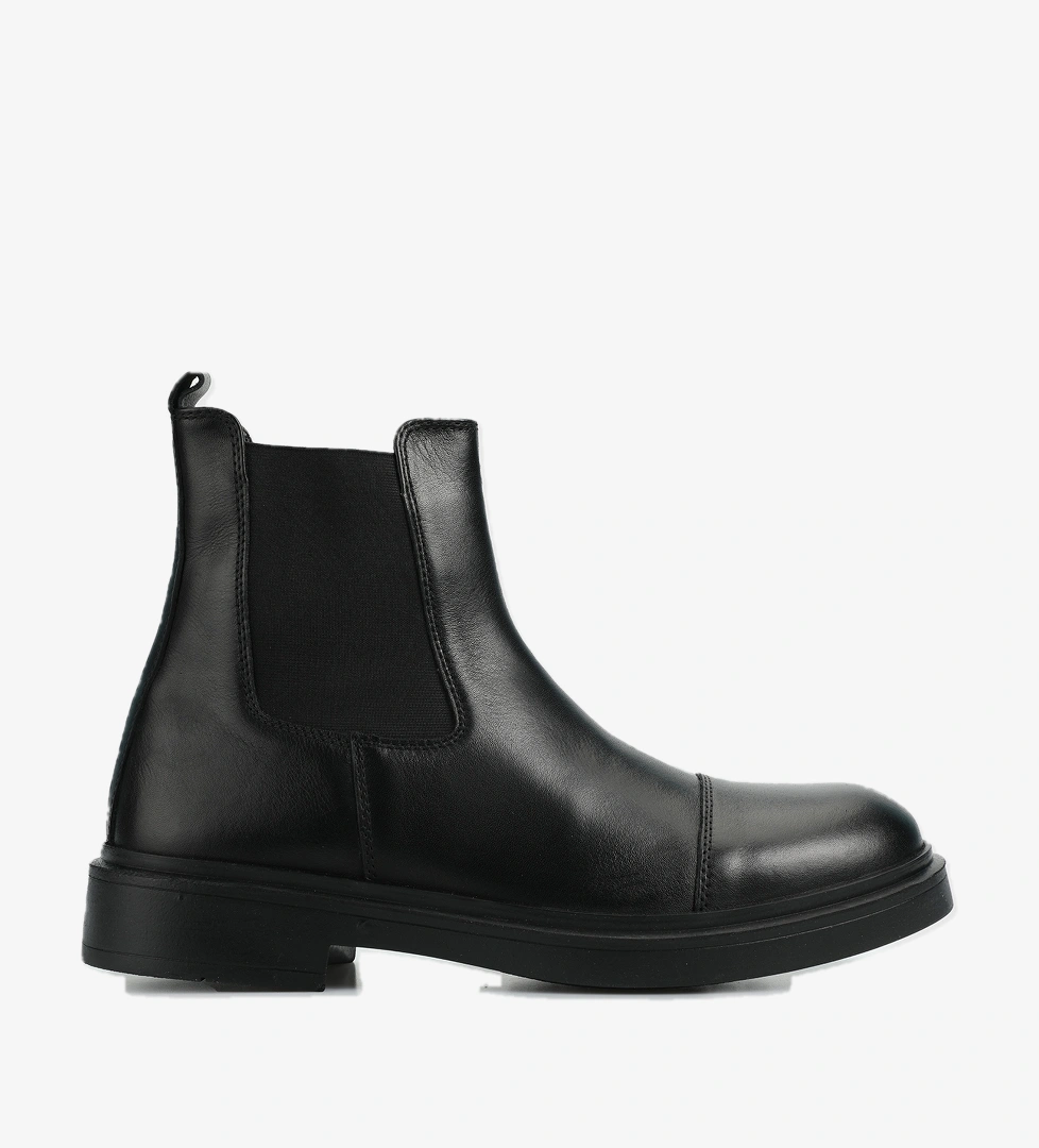 Siyah Deri Erkek Bot - Görsel 1