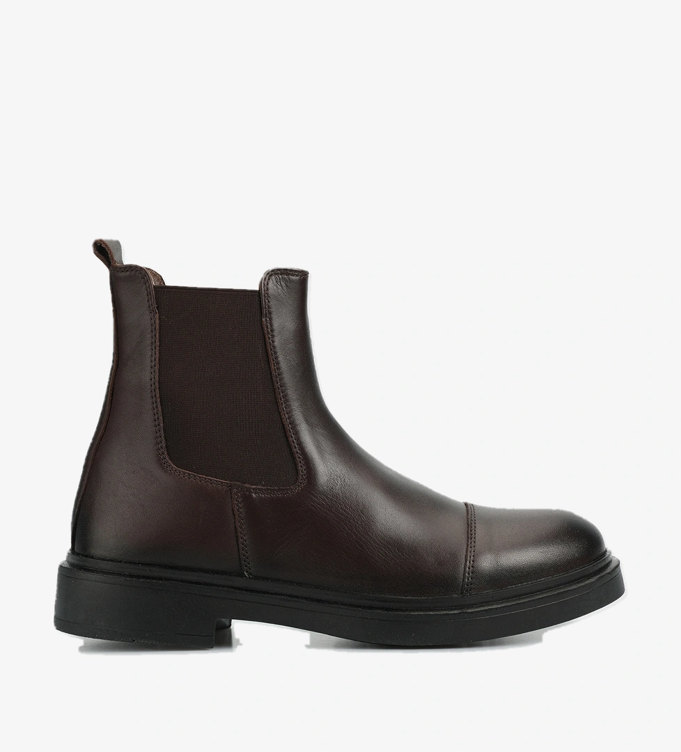 Kahve Deri Erkek Bot - Görsel 1