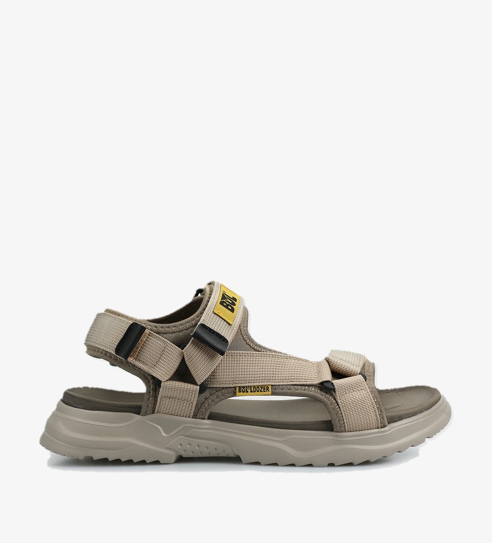 Bej Erkek Düz Sandalet - Görsel 1