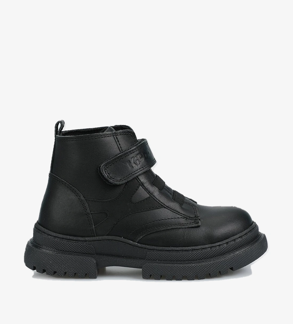 Siyah Deri Erkek Çocuk Bot - Görsel 1