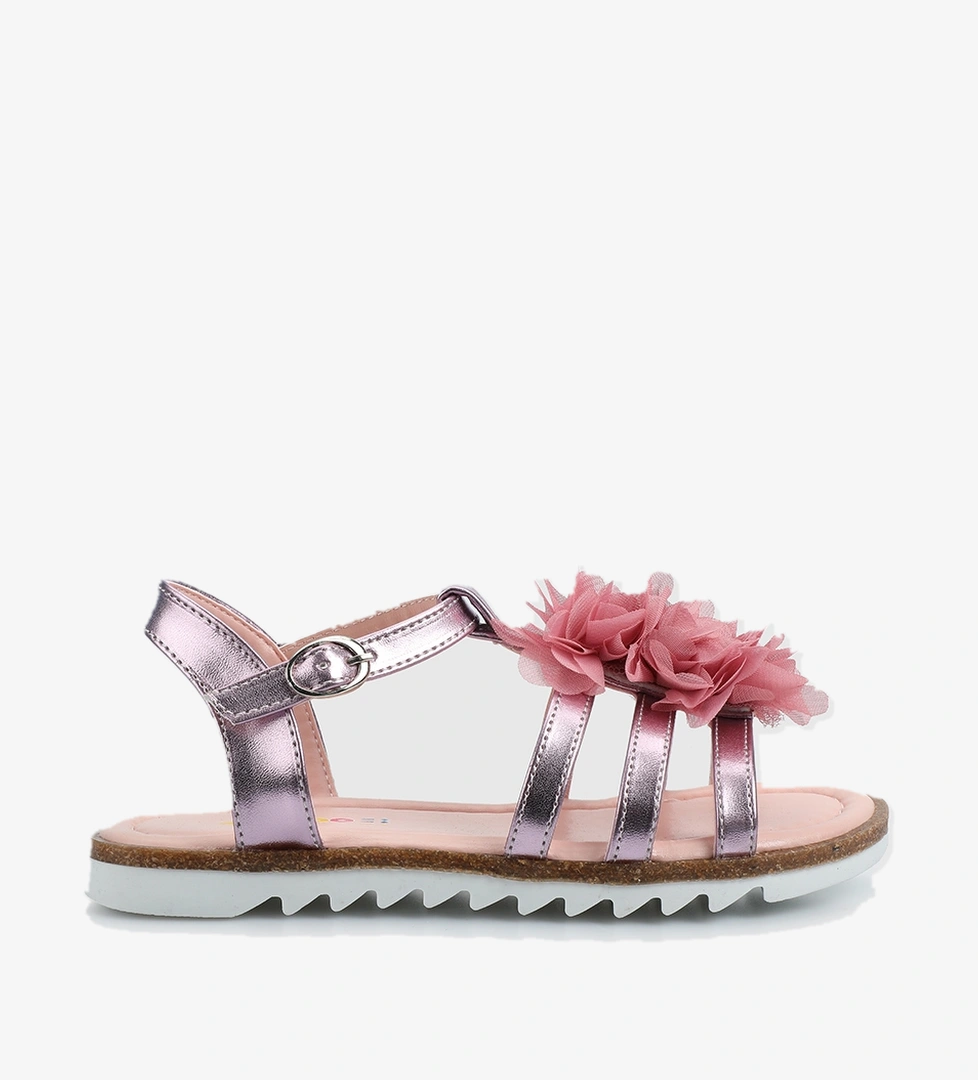 Lila Kız Çocuk Düz Sandalet - Görsel 1