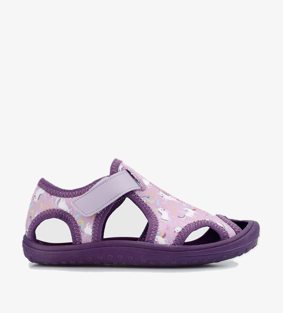 Lila Kız Çocuk Düz Sandalet - Görsel 1