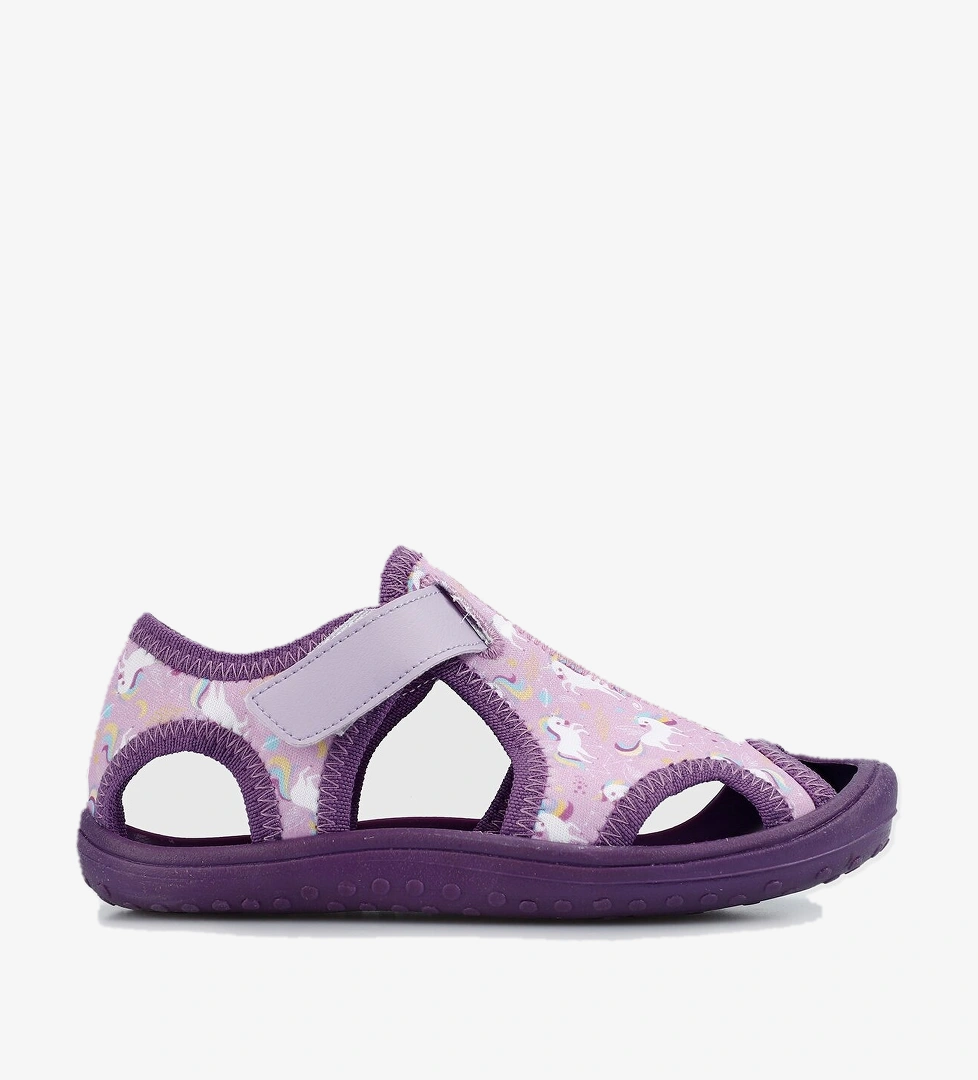 Lila Kız Çocuk Düz Sandalet - Görsel 1