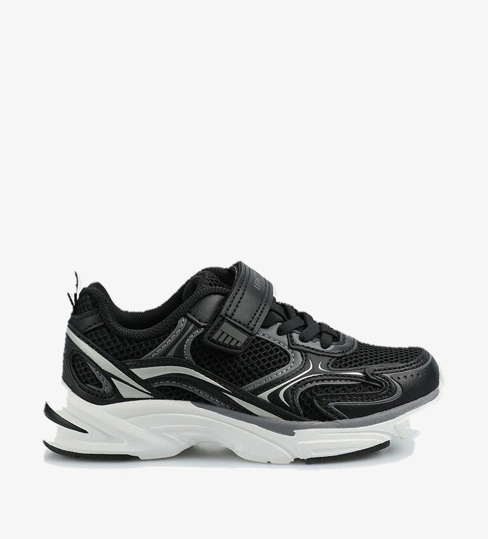 Bulk Siyah Deri Erkek Çocuk Sneaker - Görsel 1