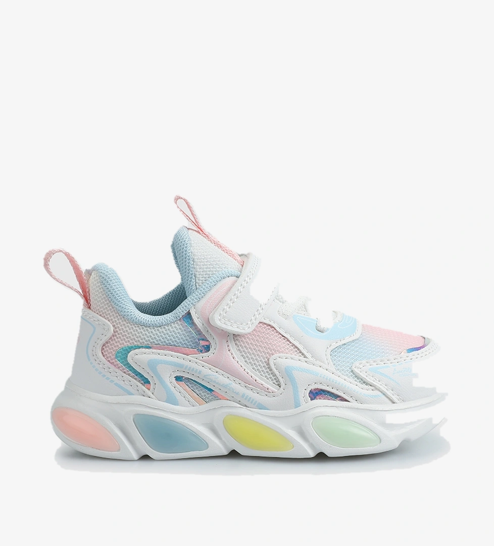 Beyaz-Pembe Kız Çocuk Sneaker - Görsel 1