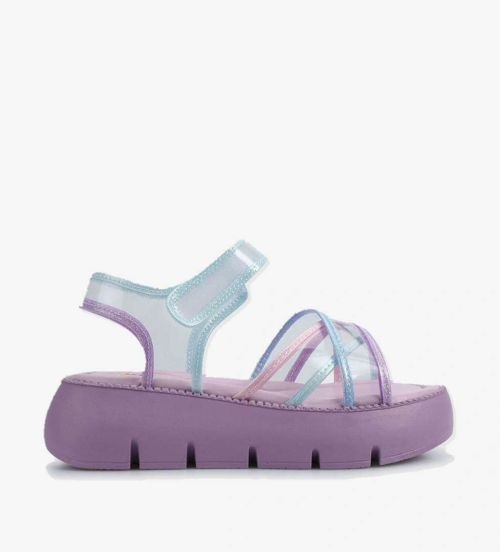 Lila Kız Çocuk Düz Sandalet - Görsel 1