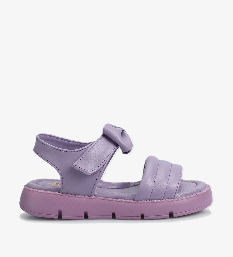 Lila Kız Çocuk Düz Sandalet - Görsel 1