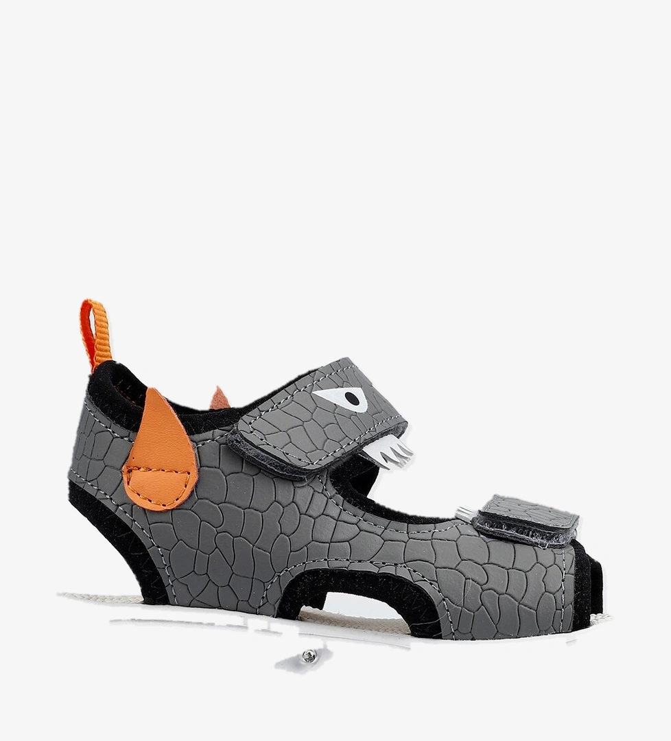 Füme Erkek Çocuk Düz Sandalet - Görsel 1