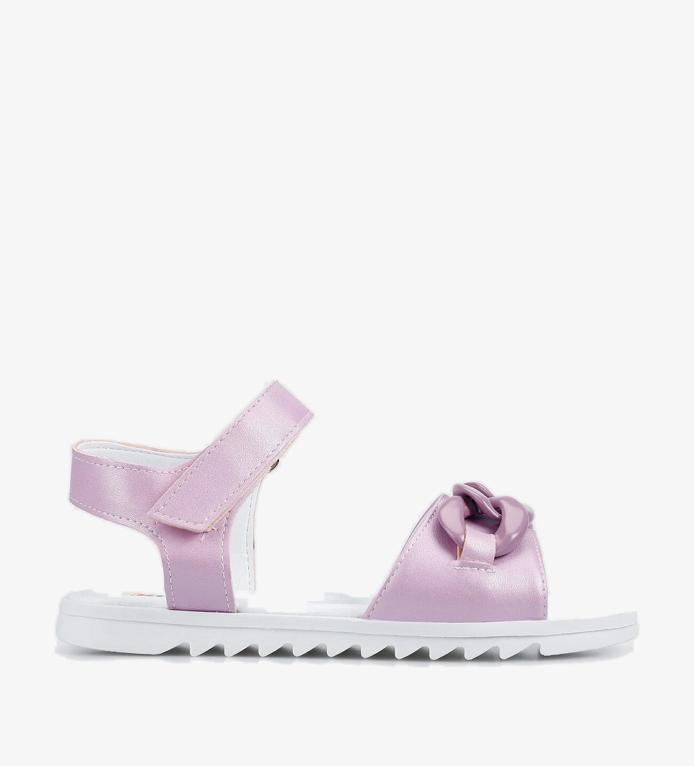 Lila Kız Çocuk Düz Sandalet - Görsel 1