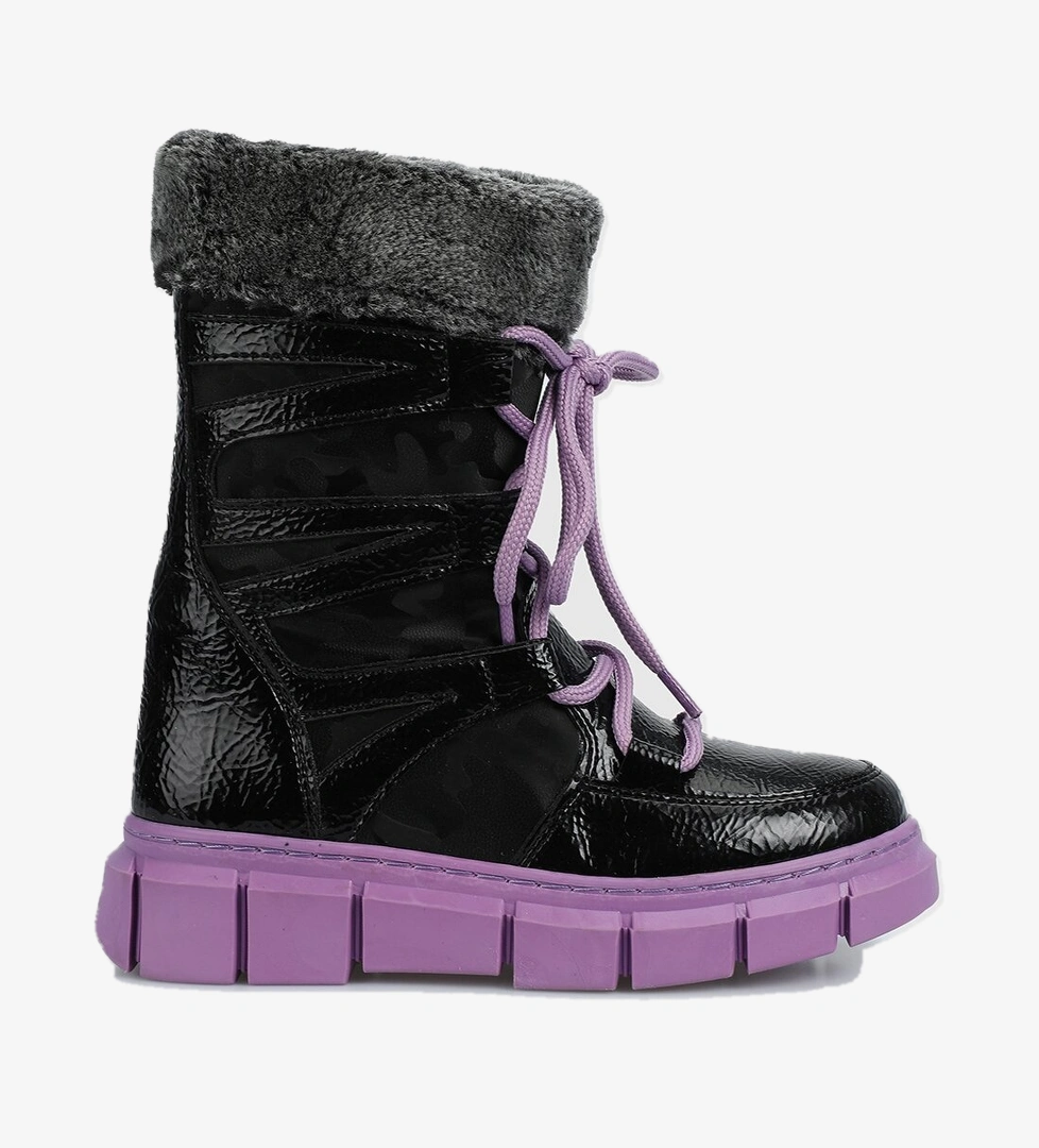 Siyah-Mor Kız Çocuk Bot - Görsel 1