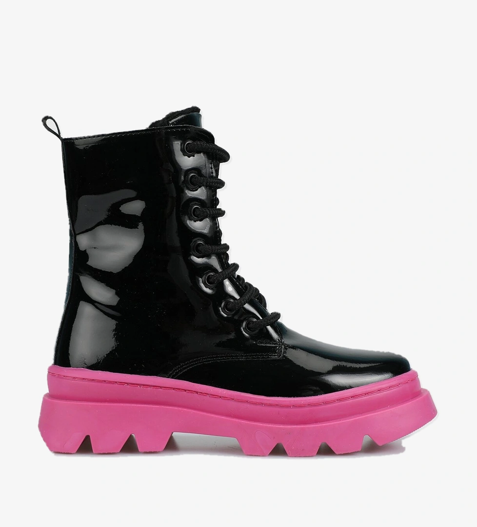 Siyah-Fuşya Kız Çocuk Bot - Görsel 1