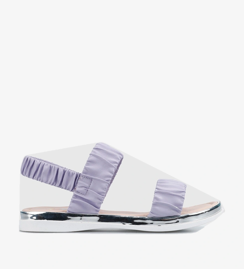 Lila Kız Çocuk Düz Sandalet - Görsel 1