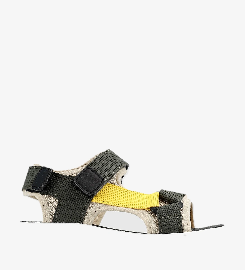 Haki Erkek Çocuk Düz Sandalet - Görsel 1