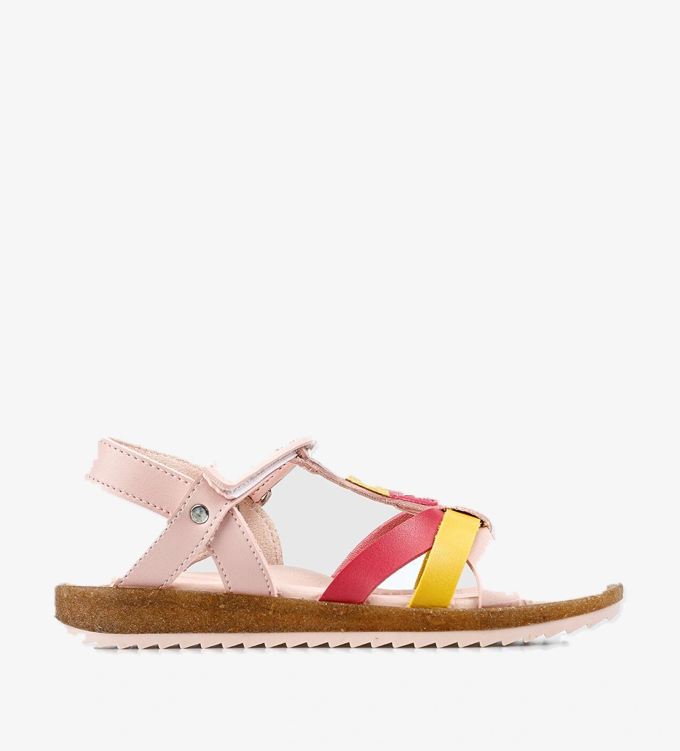 Pudra Kız Çocuk Düz Sandalet - Görsel 1