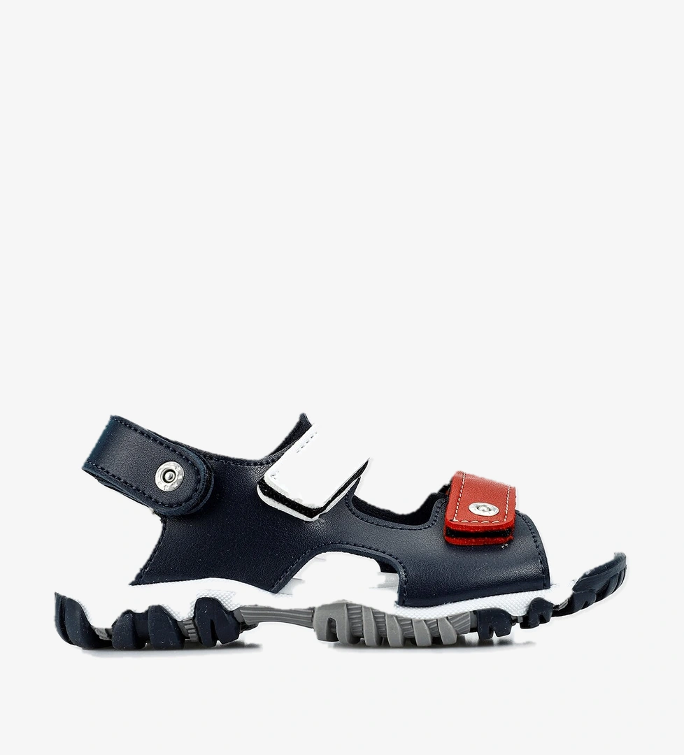 Lacivert Erkek Çocuk Düz Sandalet - Görsel 1