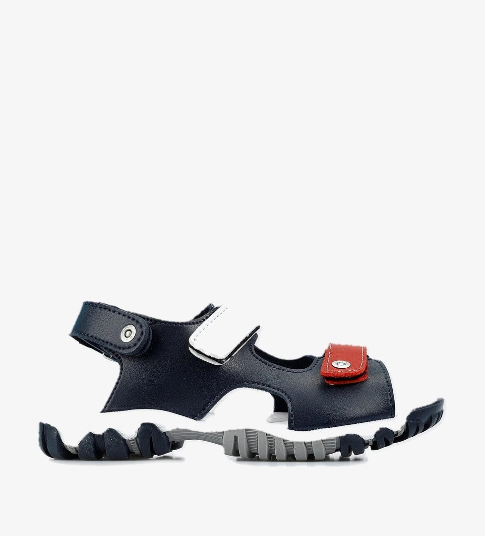 Lacivert Erkek Çocuk Düz Sandalet - Görsel 1