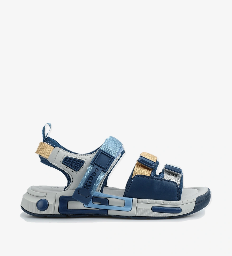 Lacivert Erkek Çocuk Düz Sandalet - Görsel 1