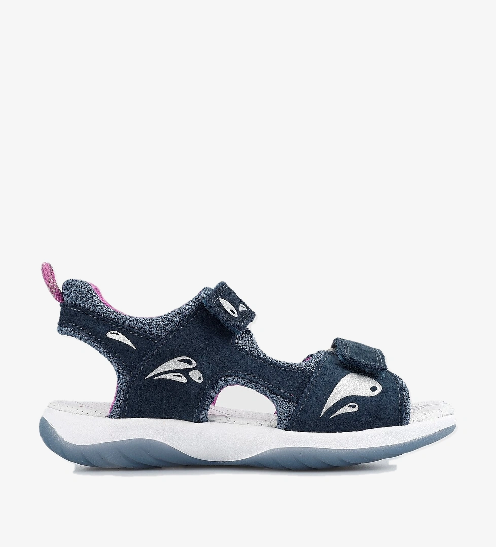 Mavi Erkek Çocuk Düz Sandalet - Görsel 1