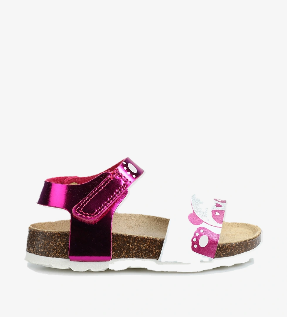 Pembe Kız Çocuk Düz Sandalet - Görsel 1